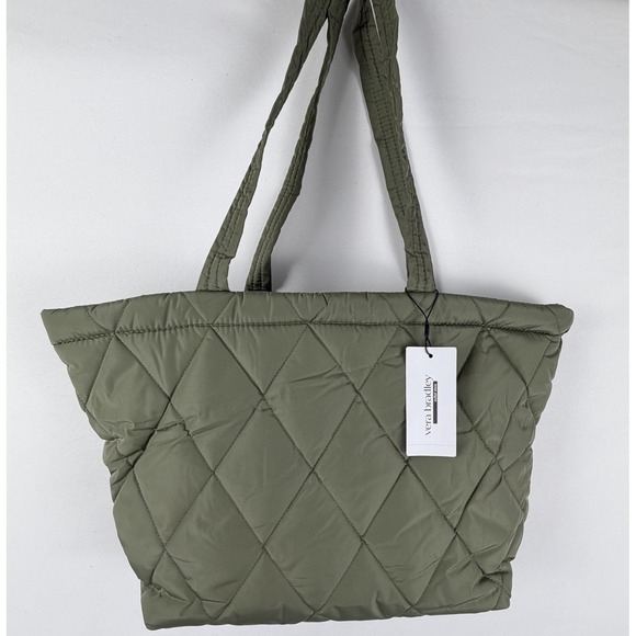 Vera Bradley Handbags - Vera Bradley Small East West Tote Purse Bag Deep Lichen Green Lightweight Preppy